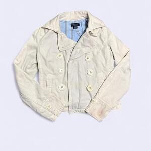 American Eagle Outfitters Women's Cream and Tan Coat